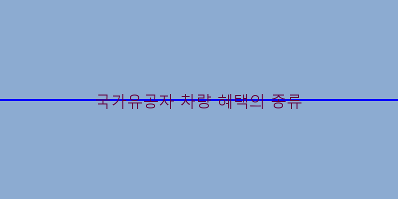 
  국가유공자 차량 혜택의 종류
 이미지
