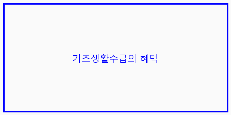 
  기초생활수급의 혜택
 이미지