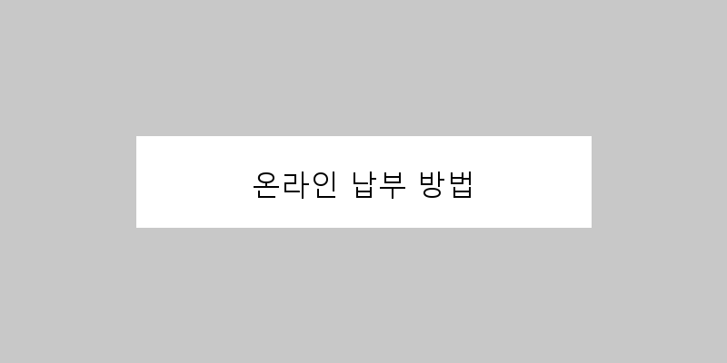 
  온라인 납부 방법
 이미지