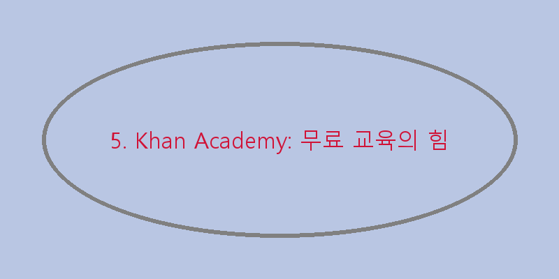 
  5. Khan Academy: 무료 교육의 힘
 이미지