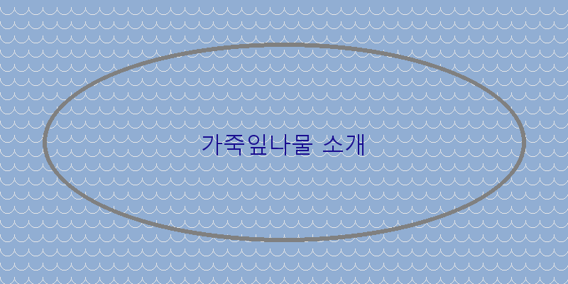 
  가죽잎나물 소개
 이미지
