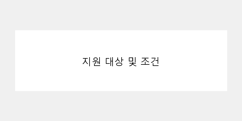 
  지원 대상 및 조건
 이미지